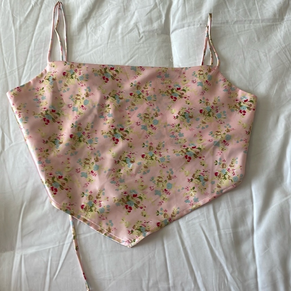 Pink bandana top
